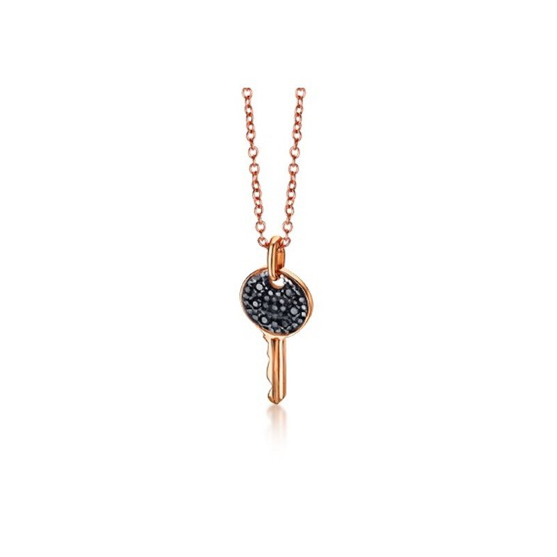 Colgante Lecarré Oro Rosa 18k y Diamantes Black mujer GD094OR.BL