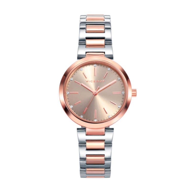reloj viceroy colección chic para mujer 40864-99 analogico de acero bicolor